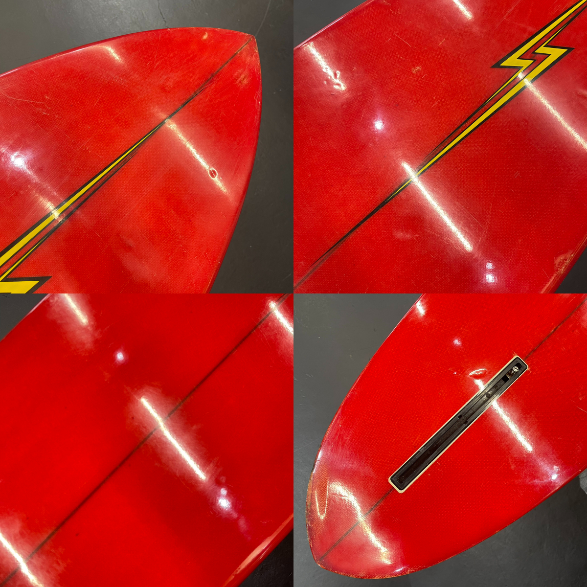 LIGHTNING BOLT / 70`S RETRO SINGLE FIN 6`2 Shaped by YU